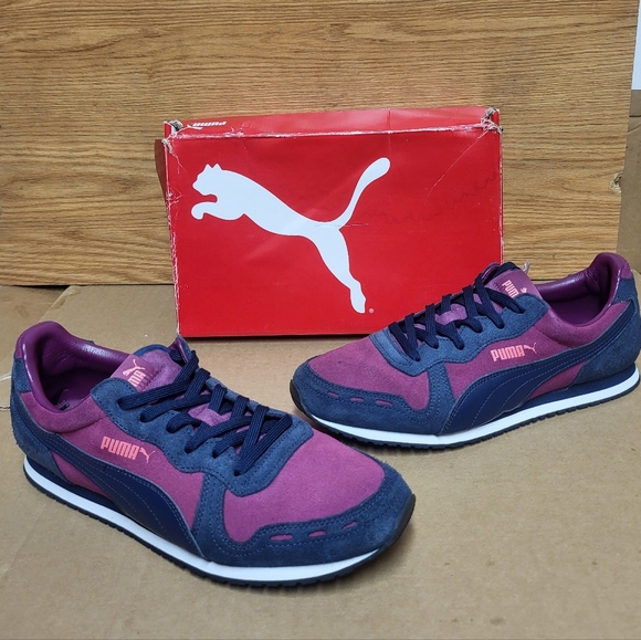 Puma Cabana Racer Sd Magenta Purple Women Size 11 - Picture 1 of 8